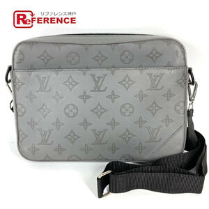 LOUIS VUITTON Shadow Black Duo Messenger Crossbody Bag Clutch Shoulder Gray